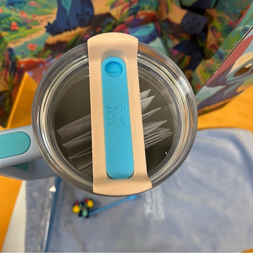 Stanley Blue Stitch Quencher Tumbler with Straw - Picture 6 of 8